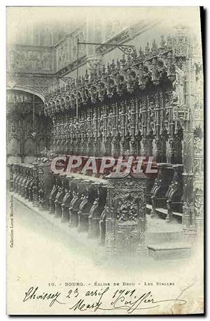 Carte Postale Ancienne Bourg Eglise de Brou Les Stalles