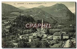 Carte Postale Ancienne Lourdes La Basilique Et Le Calvaire