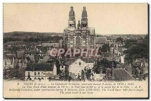 Carte Postale Ancienne Tours La Cathédrale St Gatien