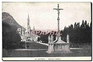 Carte Postale Ancienne Lourdes Calvaire Breton