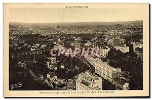 Carte Postale Ancienne L'Auvergne Panorama de Royat et Clermont Ferrand