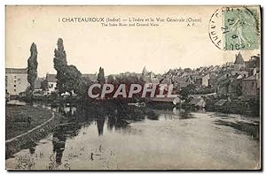 Carte Postale Ancienne Châteauroux L'Indre et la vue générale