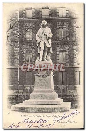 Carte Postale Ancienne Lyon La Statue De Bernard De Jussien