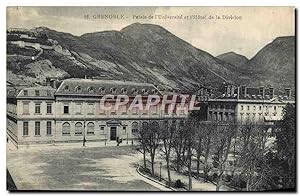 Carte Postale Ancienne Grenoble Palais De I'Universite Et I'Hôtel De la Division
