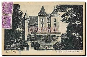 Carte Postale Ancienne Pau Le Château Vu de la Basse Plante