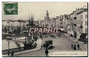 Carte Postale Ancienne La Rochelle Quai Duperre Bateaux