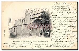 Carte Postale Ancienne Tarascon Portique De I'Eglise Sainte Marthe