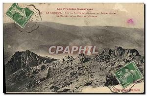 Carte Postale Ancienne Le Canigou Sur La Route Carrossable Du Chalet Hôtel Le rocher de la mort d...