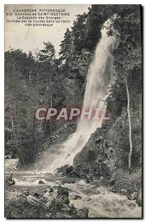 Carte Postale Ancienne L'Auvergne Environs de Saint Nectaire La cascade des Granges dans un ravin