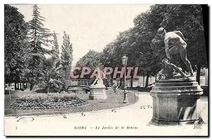 Carte Postale Ancienne Niort Le Jardin de la Breche