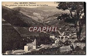 Carte Postale Ancienne Beajeu vue générale Prise de la Terrasse de Cornillon