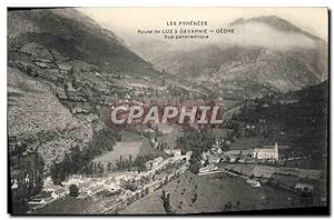 Carte Postale Ancienne Route De Luz A Gavarnie Gedre vue panoramique