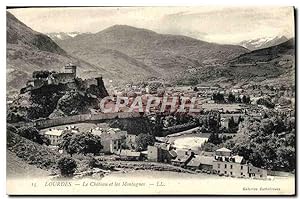 Carte Postale Ancienne Lourdes Le Château Et Les Montagnes
