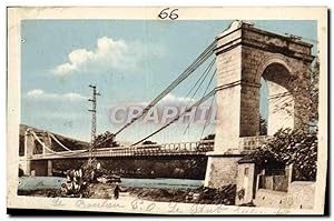 Carte Postale Ancienne Le Bouleau Le pont suspendu