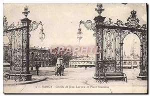 Carte Postale Ancienne Nancy Grilles de Jean Lamour et Place Stanislas
