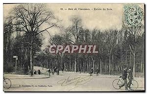 Carte Postale Ancienne Bois de Vincennes Entrée du Bois Velo Cycle
