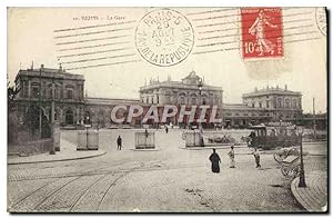 Carte Postale Ancienne Reims La Gare