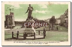 Carte Postale Ancienne La Rochelle Statue de L'Amiral Duperre