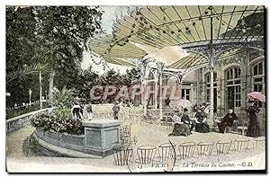 Carte Postale Ancienne Vichy La Terrasse du Casino