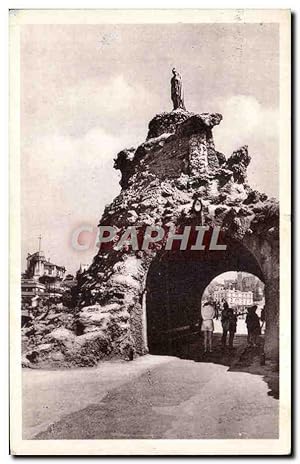 Carte Postale Ancienne Biarritz Rocher de la Vierge