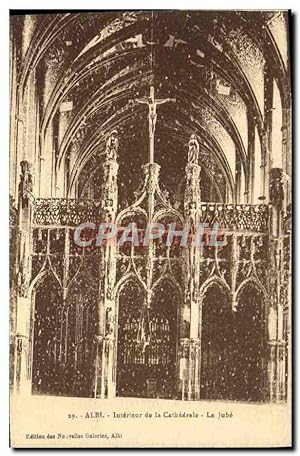 Carte Postale Ancienne Albi Intérieur De La Cathédrale Le Jube