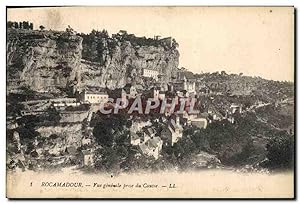 Carte Postale Ancienne Rocamadour vue générale Prise Du Causse