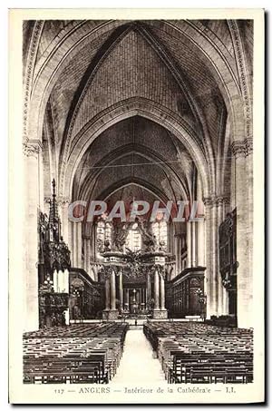 Carte Postale Ancienne Angers Intérieur De La Cathédrale
