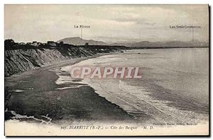 Carte Postale Ancienne Biarritz Cote Des Basques