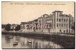 Carte Postale Ancienne Saint Jean De Luz Un Coin Du Port Maison De I'Infante