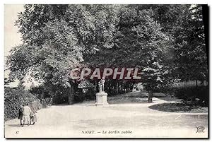 Carte Postale Ancienne Niort Le Jardin Public