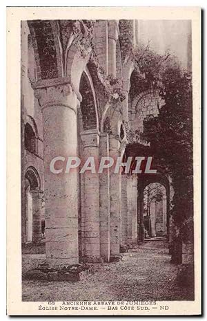 Carte Postale Ancienne Ancienne Abbaye De Jumieges Eglise Notre Dame Bas Cote Sud
