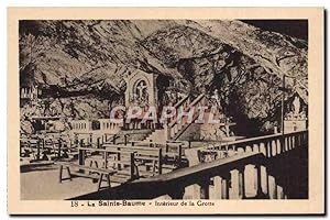 Carte Postale Ancienne La Sainte Baume Intérieur De La Grotte