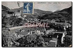Carte Postale Ancienne Lourdes vue Vers Le Château