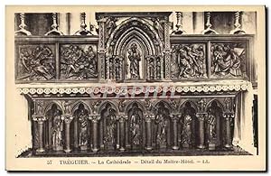 Carte Postale Ancienne Treguier La Cathédrale Detail du Maitre Hôtel