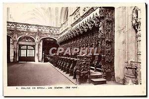 Carte Postale Ancienne Eglise De Brou Les Stalles Cote Nord