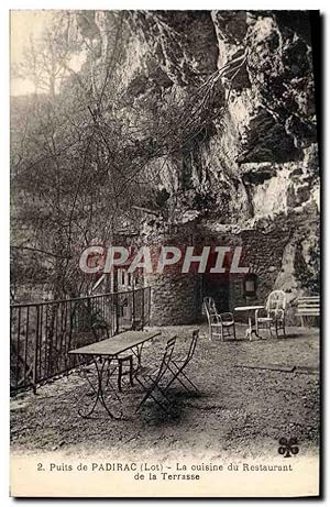 Carte Postale Ancienne Puits De Padirac La Cuisine Du Restaurant De La Terrasse