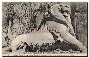 Carte Postale Ancienne Belfort Le Lion Oeuvre De Bartholdi