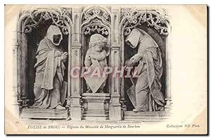Carte Postale Ancienne Bourg Eglise De Brou Figures Du Mausolee De Marguerite De Bourbon