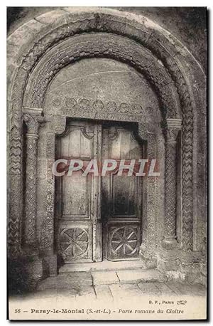 Carte Postale Ancienne Paray Le Monial Porte Romane Du Cloître