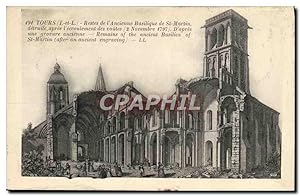 Carte Postale Ancienne Tours Restes De l'Ancienne Basilique De St Martin