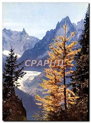 Carte Postale Moderne Au Pays Du Mont Blanc La Mer De Glace Les Grands Charmoz et la dent du geant