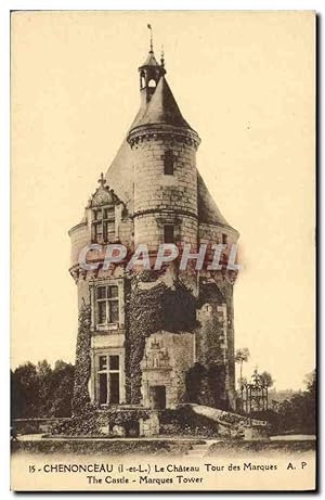 Carte Postale Ancienne Chenonceau Le Château Tour des Marques