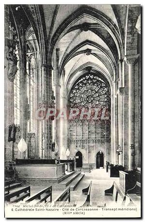 Carte Postale Ancienne Carcassonne Cathédrale Saint Nazaire Transept meridional