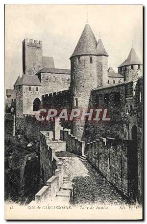 Carte Postale Ancienne Cite de Carcassonne Tour de justice