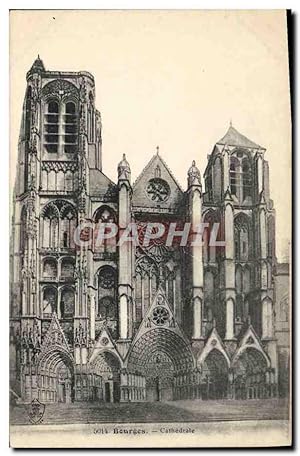 Carte Postale Ancienne Bourges Cathédrale