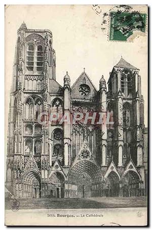Carte Postale Ancienne Bourges La cathédrale