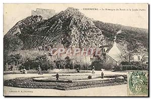 Carte Postale Ancienne Cherbourg La Montagne du Route et le Jardin public