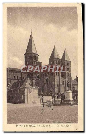 Carte Postale Ancienne Paray le Monial La Basilique