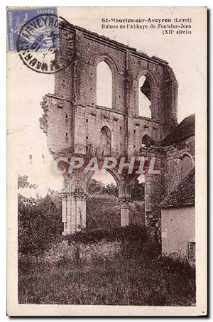 Carte Postale Ancienne St Maurice Sur Aveyron Ruines De I'Abbaye De Fontaine Jean