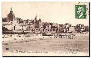 Carte Postale Ancienne Le Havre Le Casino et la Plage